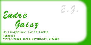 endre gaisz business card